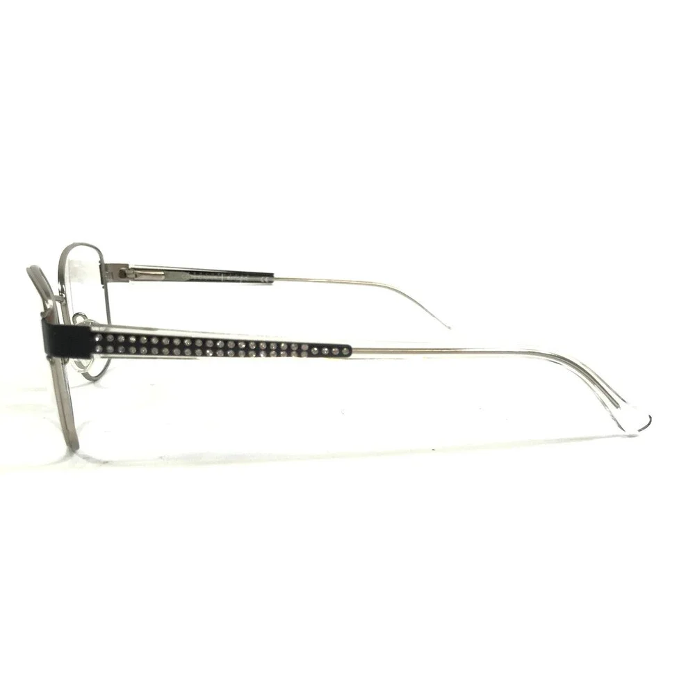 Cote D'Azur Eyeglasses Frames CDA-311 C3 Black Silver Cat Eye Full Rim 53-17-135